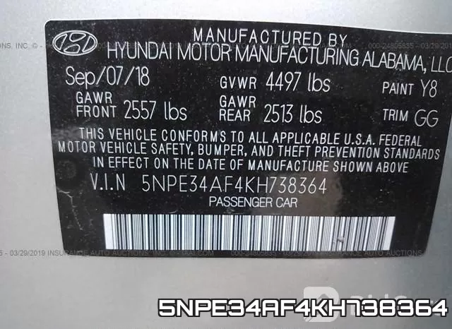 5NPE34AF4KH738364 фото 10