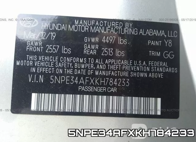5NPE34AFXKH784233 фото 10