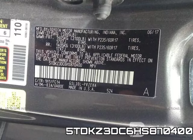 5TDKZ3DC6HS870400 фото 9