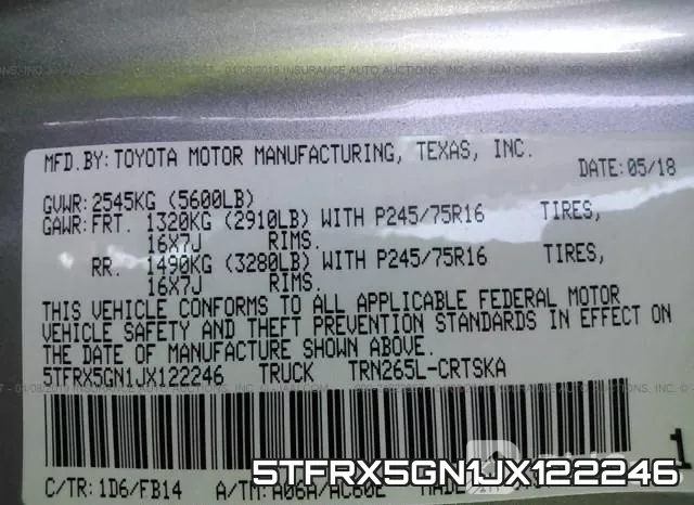 5TFRX5GN1JX122246 фото 10