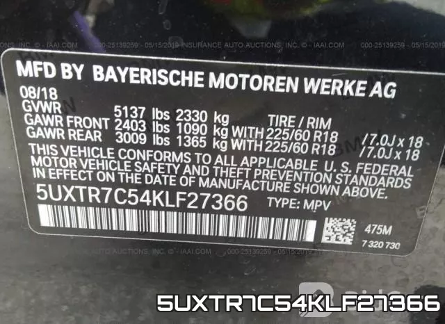 5UXTR7C54KLF27366 фото 10