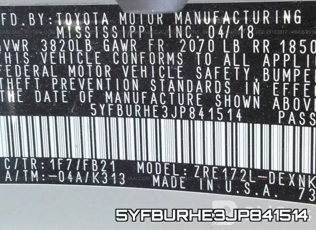 5YFBURHE3JP841514 фото 10