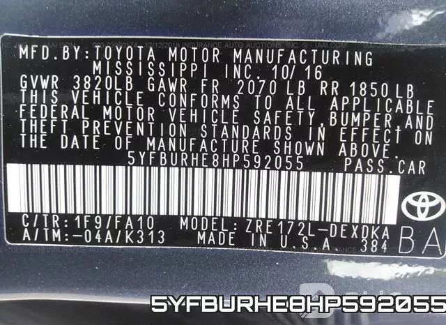 5YFBURHE8HP592055 фото 10