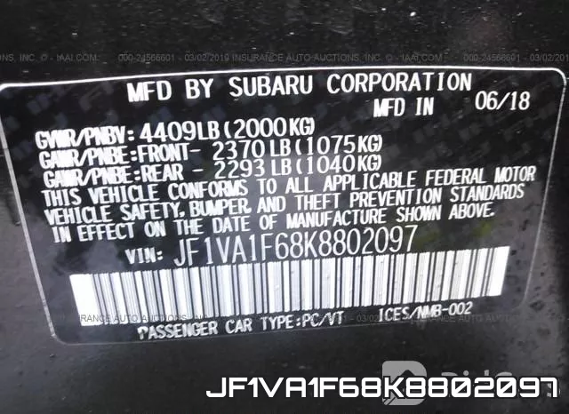 JF1VA1F68K8802097 фото 10