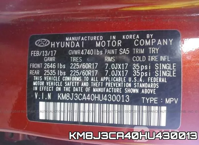 KM8J3CA40HU430013 фото 10
