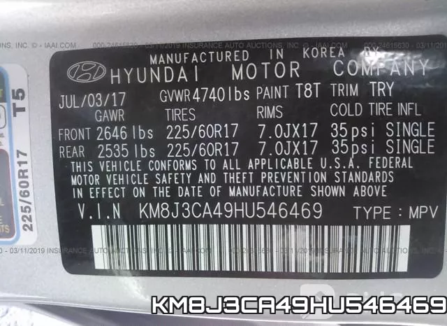 KM8J3CA49HU546469 фото 10