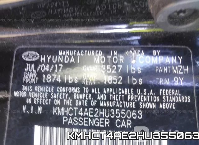 KMHCT4AE2HU355063 фото 10