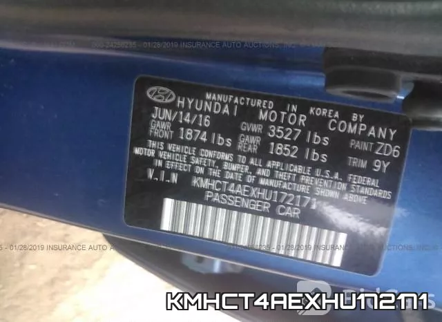 KMHCT4AEXHU172171 фото 10
