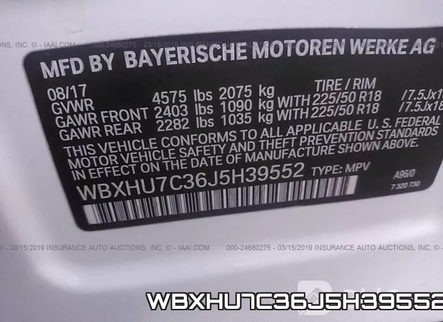 WBXHU7C36J5H39552 фото 10