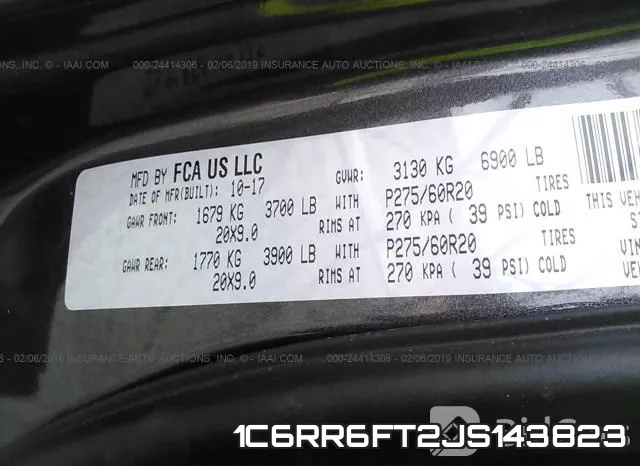 1C6RR6FT2JS143823 фото 10