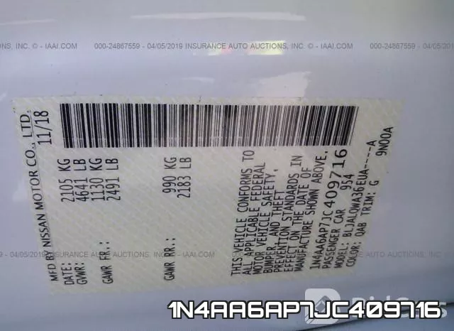 1N4AA6AP7JC409716 фото 10
