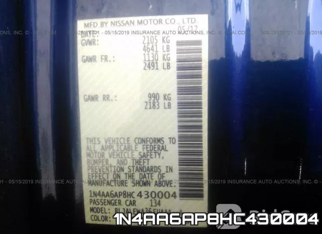 1N4AA6AP8HC430004 фото 10