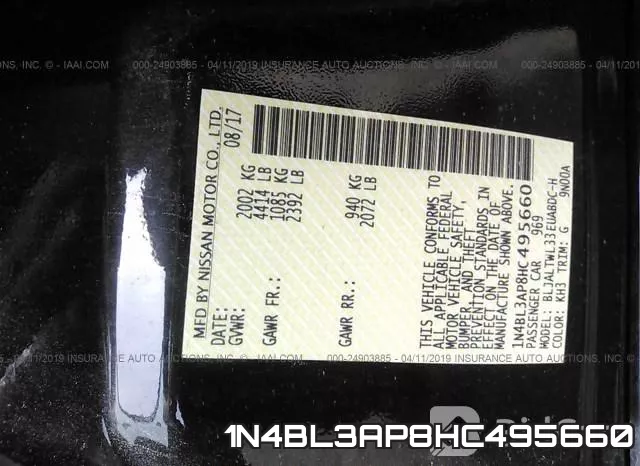 1N4BL3AP8HC495660 фото 10