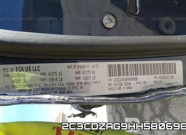 2C3CDZAG9HH580698 фото 10