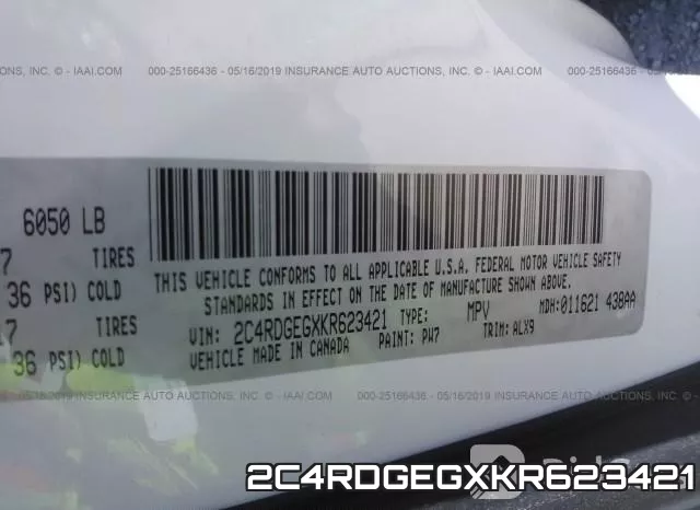 2C4RDGEGXKR623421 фото 10