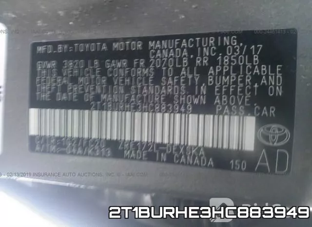 2T1BURHE3HC883949 фото 10
