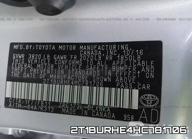 2T1BURHE4HC781706 фото 10
