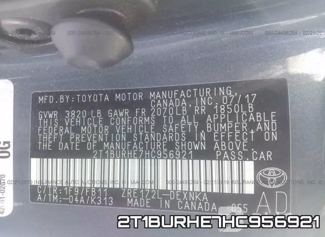 2T1BURHE7HC956921 фото 9