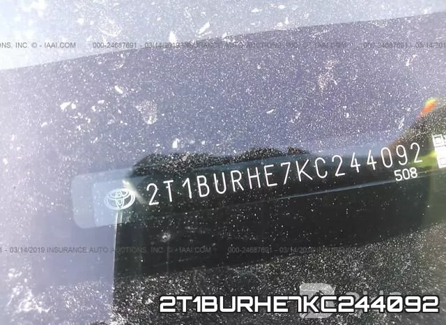 2T1BURHE7KC244092 фото 10