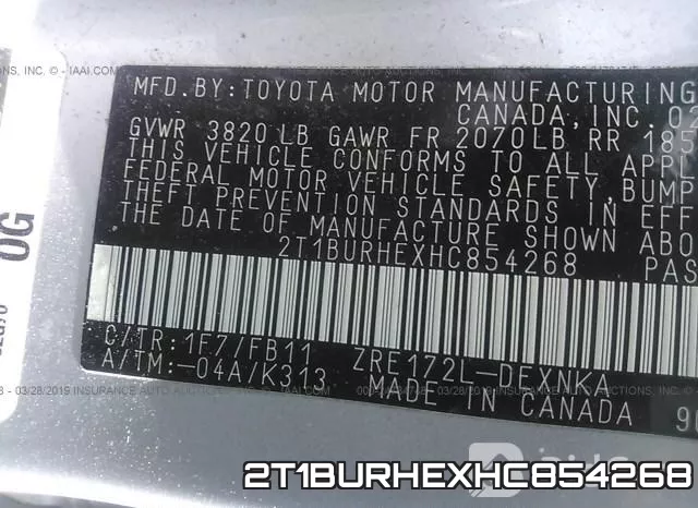 2T1BURHEXHC854268 фото 9