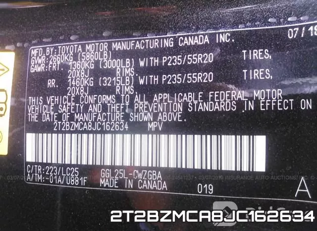 2T2BZMCA8JC162634 фото 10
