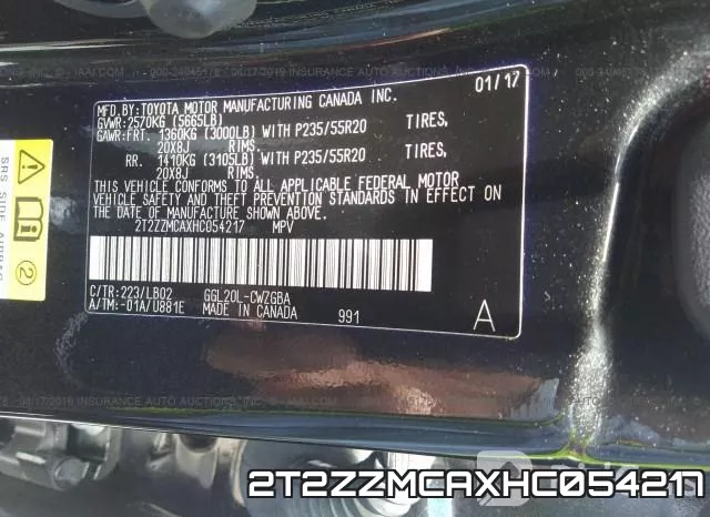 2T2ZZMCAXHC054217 фото 10