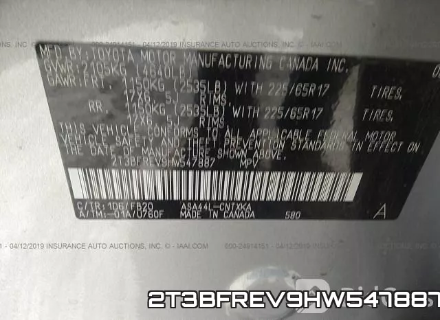 2T3BFREV9HW547887 фото 10