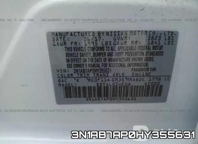 3N1AB7AP0HY355631 фото 10