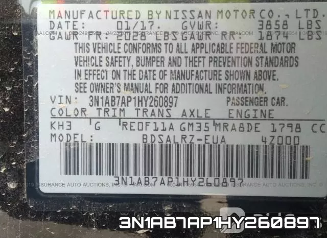 3N1AB7AP1HY260897 фото 10