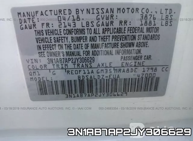 3N1AB7AP2JY306629 фото 10