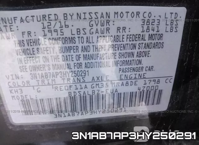 3N1AB7AP3HY250291 фото 10