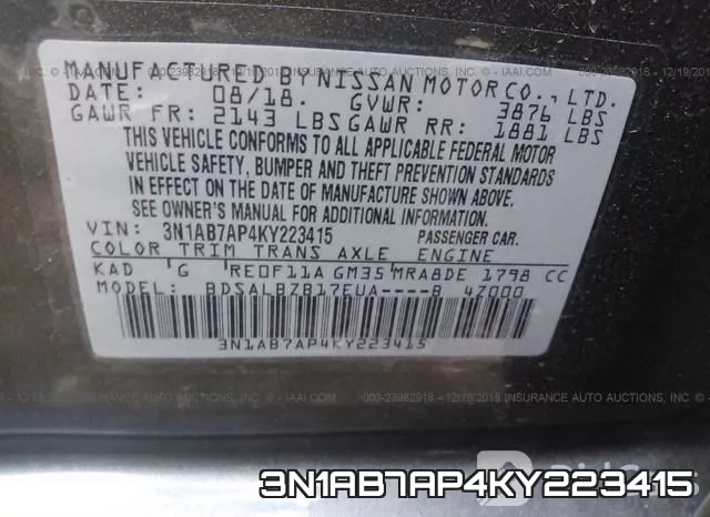 3N1AB7AP4KY223415 фото 10