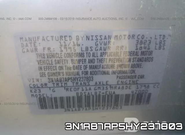 3N1AB7AP5HY237803 фото 10