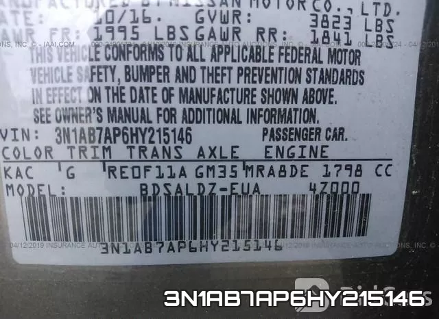 3N1AB7AP6HY215146 фото 10