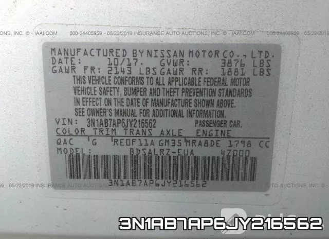 3N1AB7AP6JY216562 фото 9