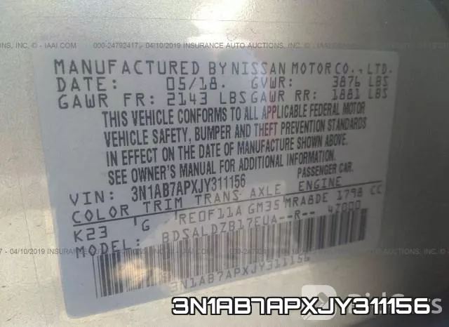 3N1AB7APXJY311156 фото 10