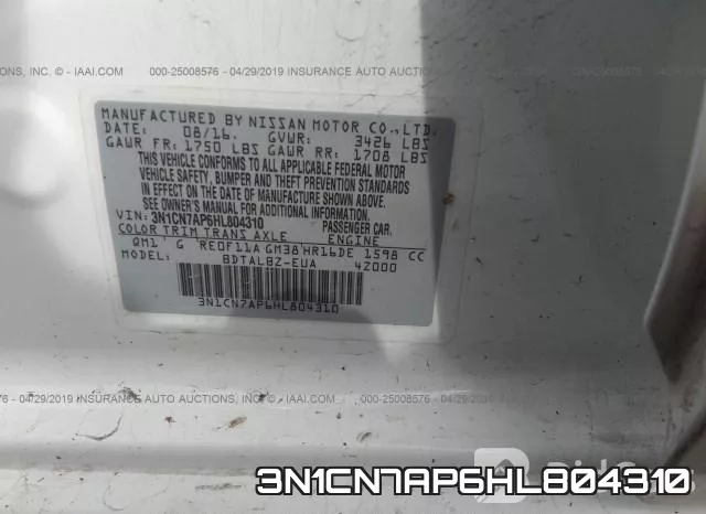 3N1CN7AP6HL804310 фото 10