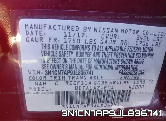 3N1CN7AP9JL836741 фото 10