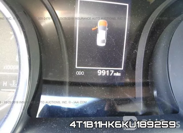 4T1B11HK6KU189259 фото 8
