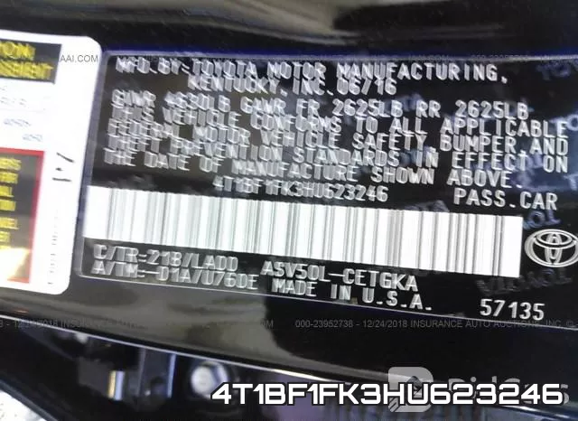 4T1BF1FK3HU623246 фото 10