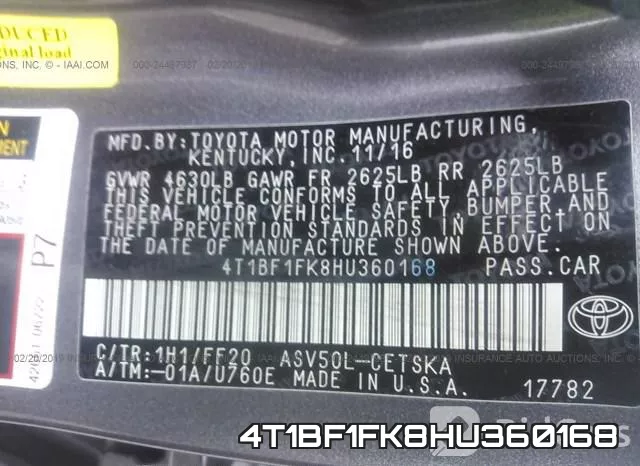 4T1BF1FK8HU360168 фото 10
