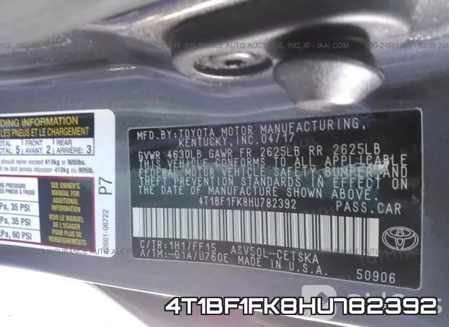 4T1BF1FK8HU782392 фото 9