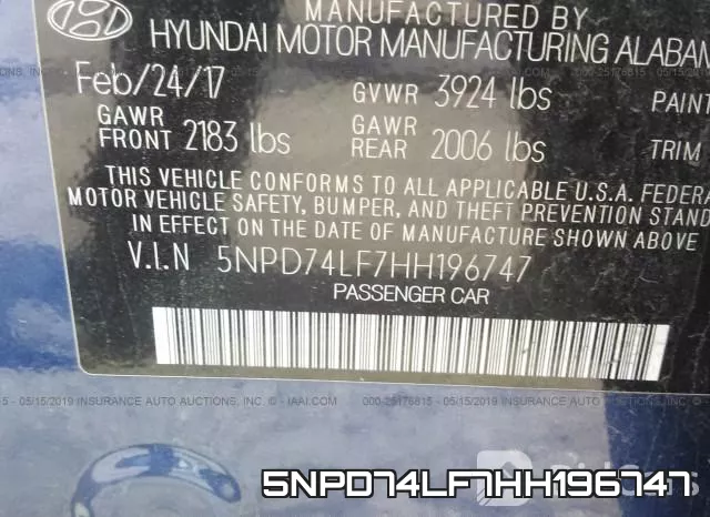 5NPD74LF7HH196747 фото 10