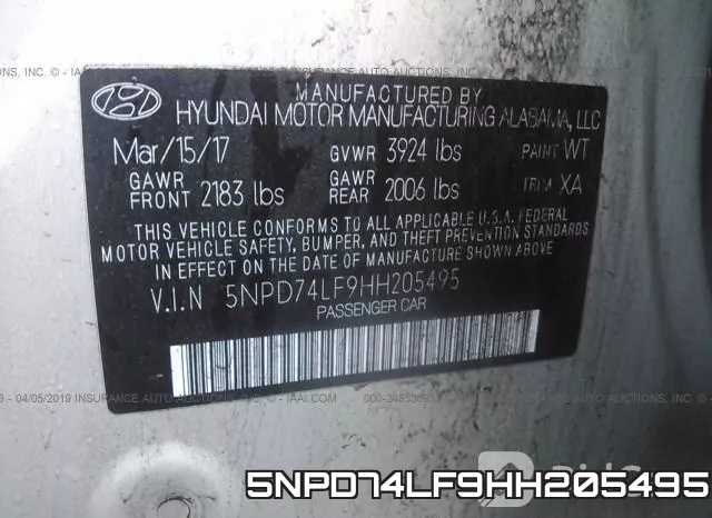 5NPD74LF9HH205495 фото 10