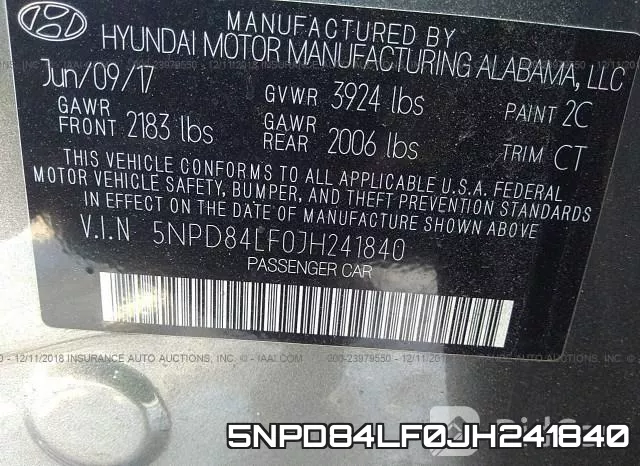 5NPD84LF0JH241840 фото 10
