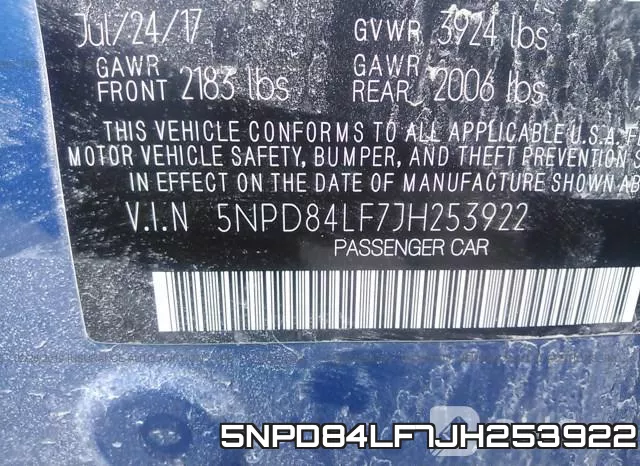 5NPD84LF7JH253922 фото 10