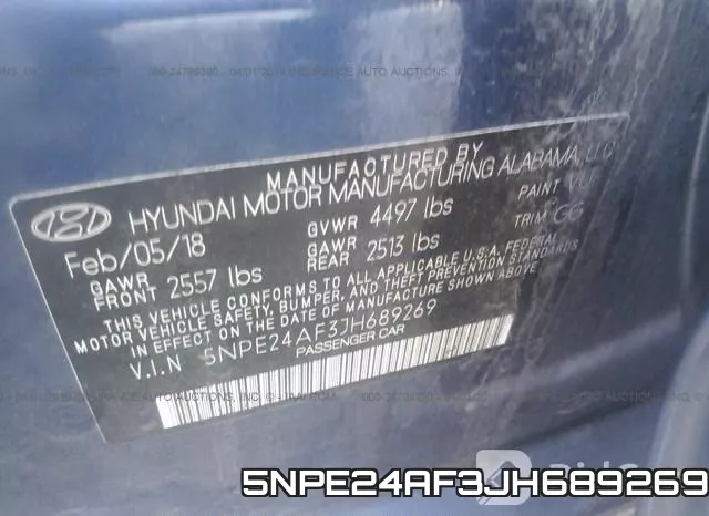 5NPE24AF3JH689269 фото 10