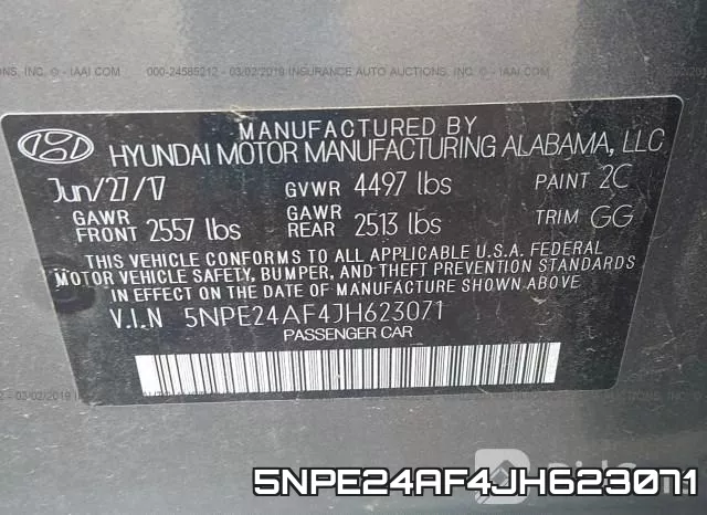 5NPE24AF4JH623071 фото 9