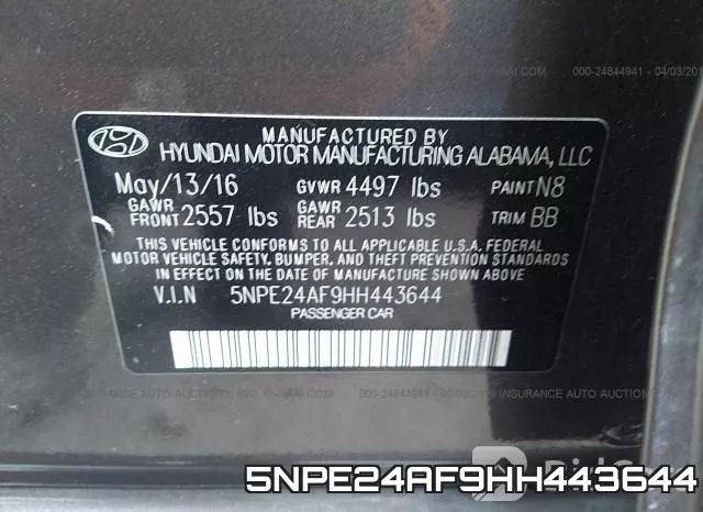5NPE24AF9HH443644 фото 10