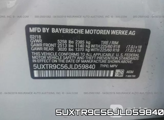 5UXTR9C56JLD59840 фото 10